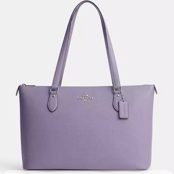 Coach Gallery Tote Bag & Matching Corner Zip Wristlet / NWOT / Violet - Picture 3 of 8